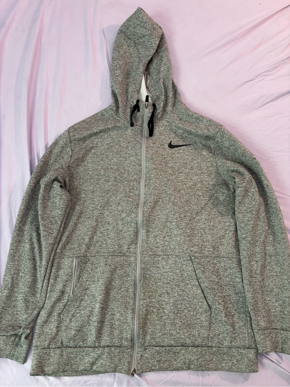 Nike Men’s Heather Gray Full-Zip Performance Hoodie